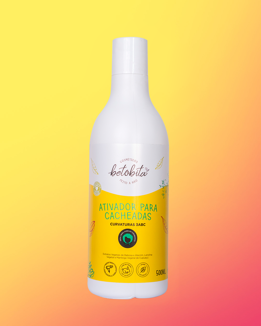 BetoBita Ativador para Cacheada Curvatura 3abc 100% Vegano