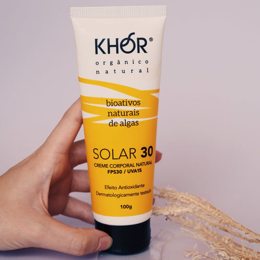 Protetor Solar Natural FPS30 KHOR – 100g (bisnaga - pele oleosa)