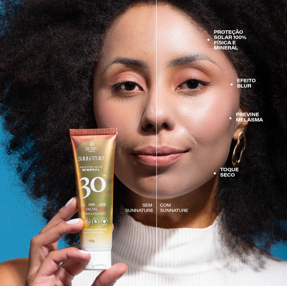 Sunnature BioBio Protetor Solar líquido 100% Físico e Mineral